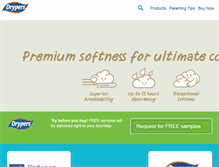 Tablet Screenshot of drypers.com.sg